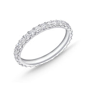 MEMOIRE 18K White Gold Odessa Diamond Eternity Wedding Band